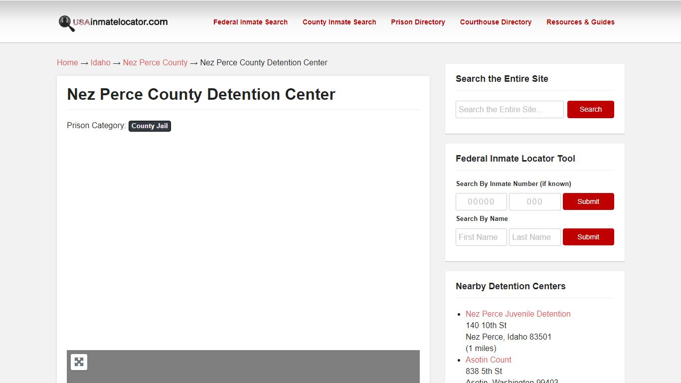 Nez Perce County Detention Center | USA Inmate Locator